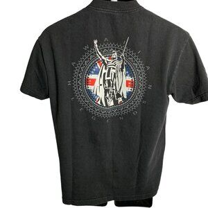 Hawaiian Legends Crewneck T Shirt S Black Short Sleeves Graphic Double Sided